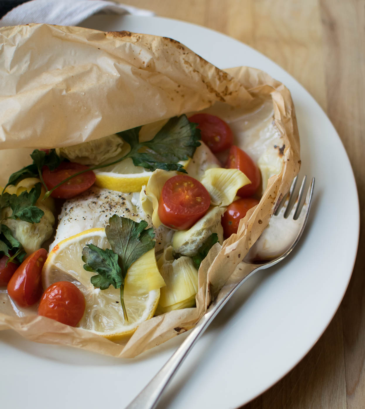 Fish en Papillote (Cod in Parchment Paper) - Bowl of Delicious