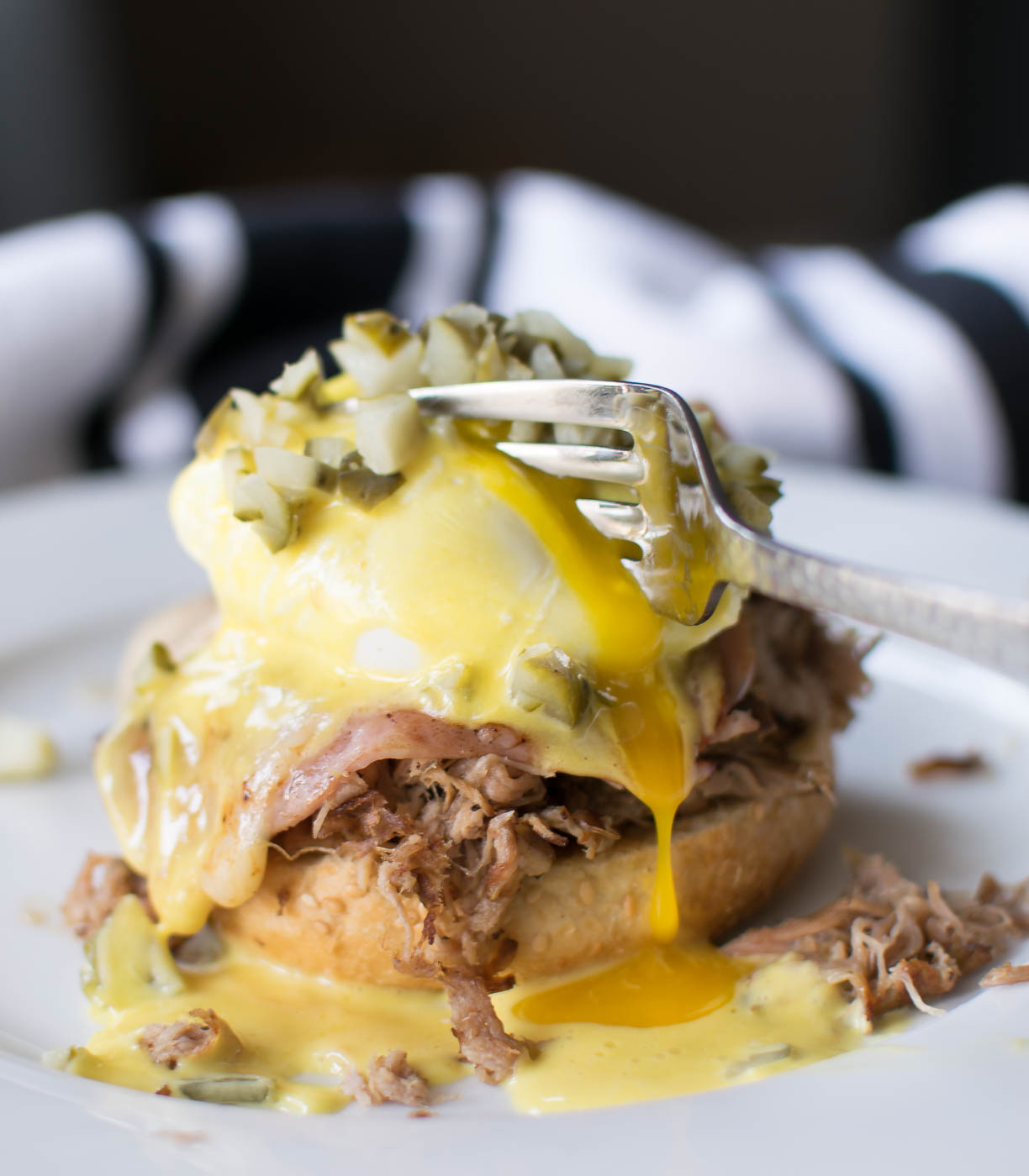 Eggs Benedict Breakfast Sandwich with Hollandaise Sauce