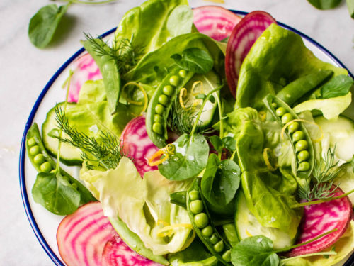 Spring Salad with Sugar Snap Peas and Beets