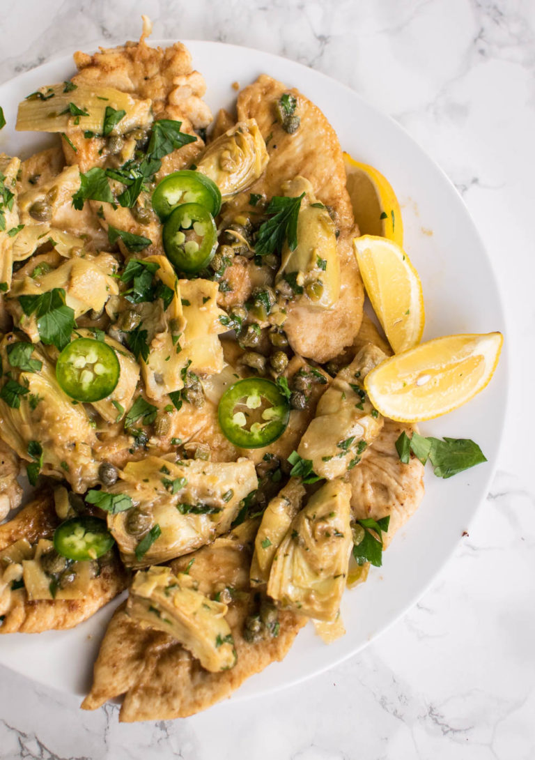 Chicken Piccata With Artichokes And Jalapeños Carolyns Cooking 0999