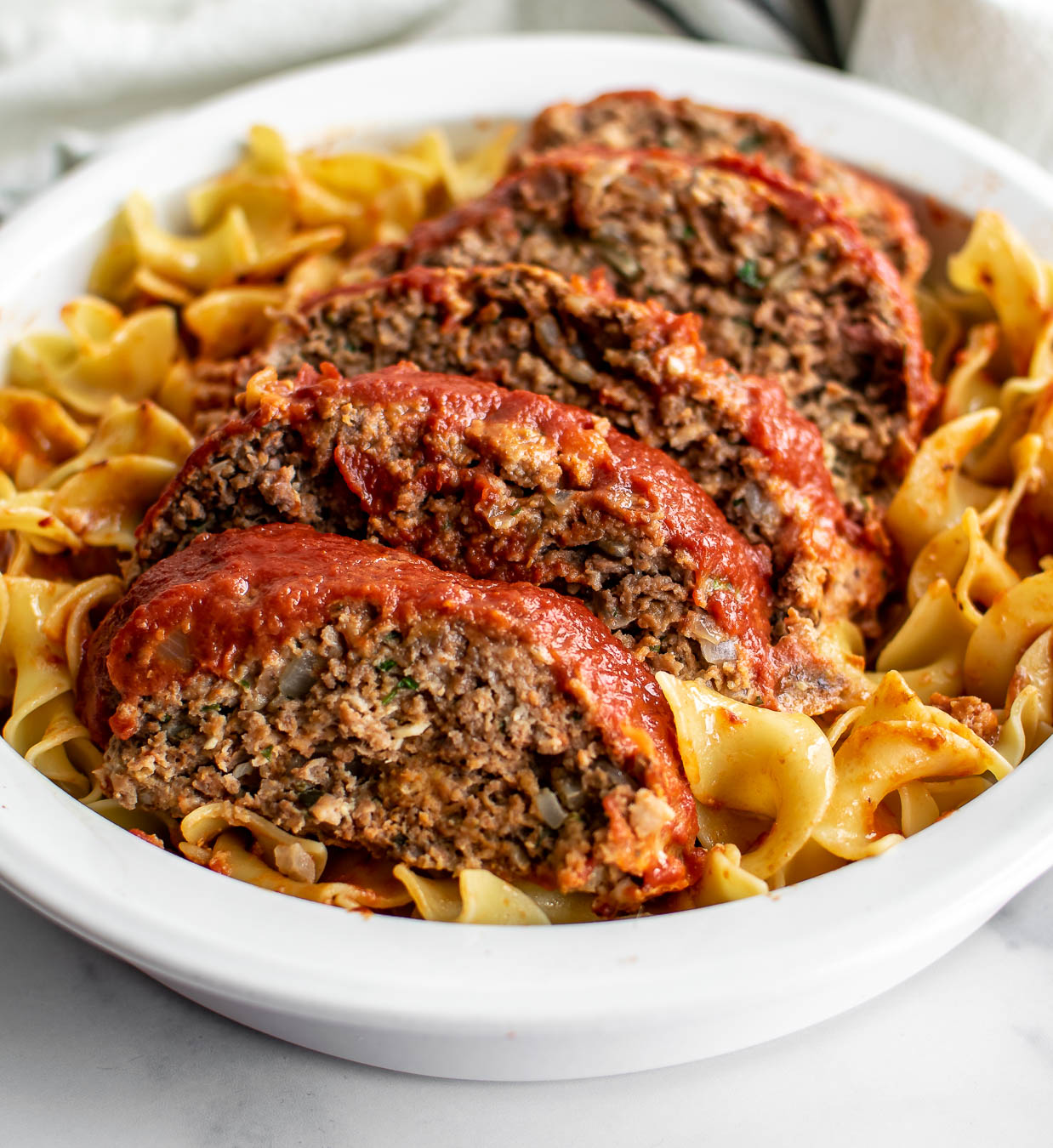 Ma! The Meatloaf! (Italian Meatloaf with Egg Noodles) | Carolyn's Cooking