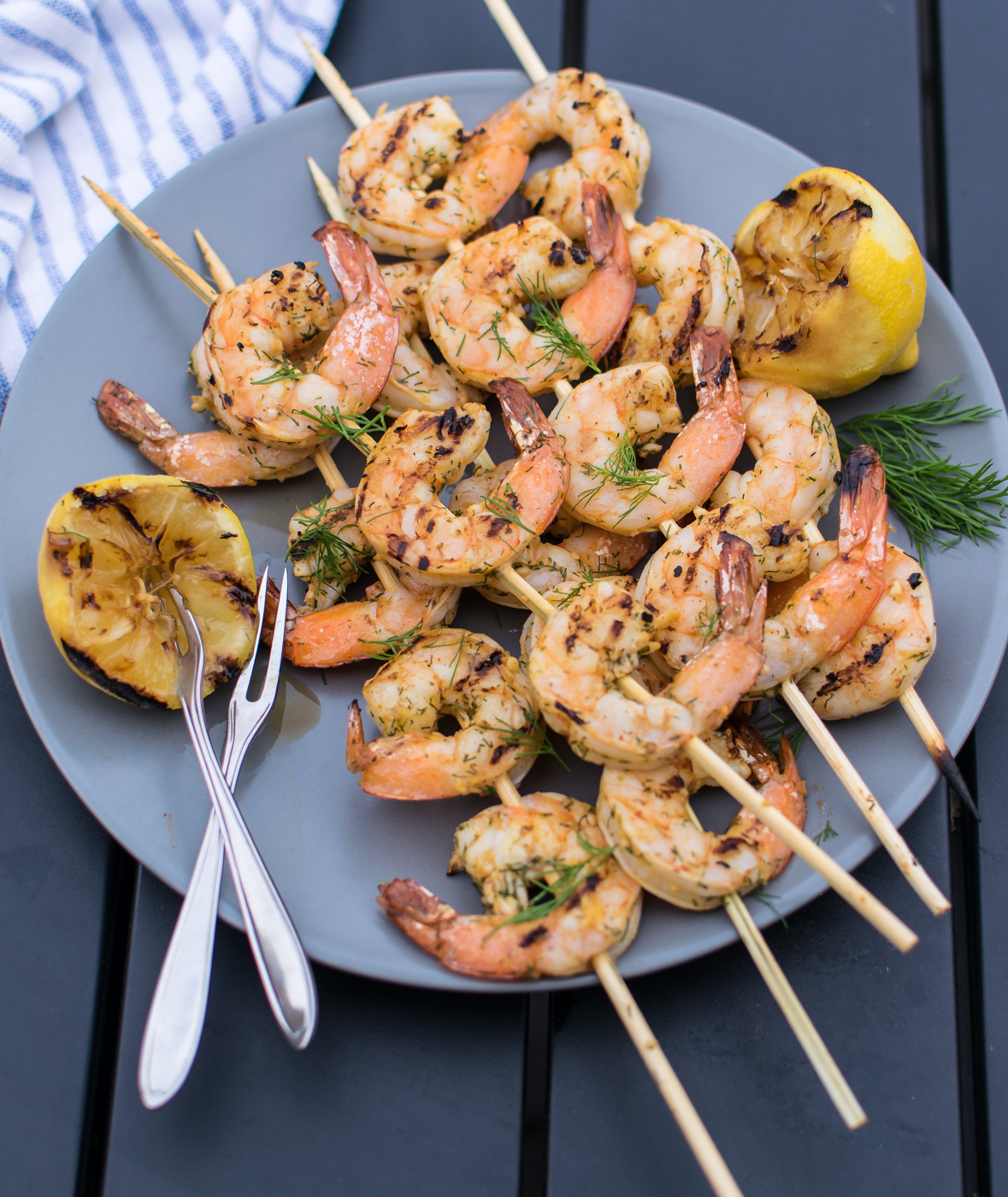 Grilled Shrimp Skewers {Best Marinade!} - FeelGoodFoodie