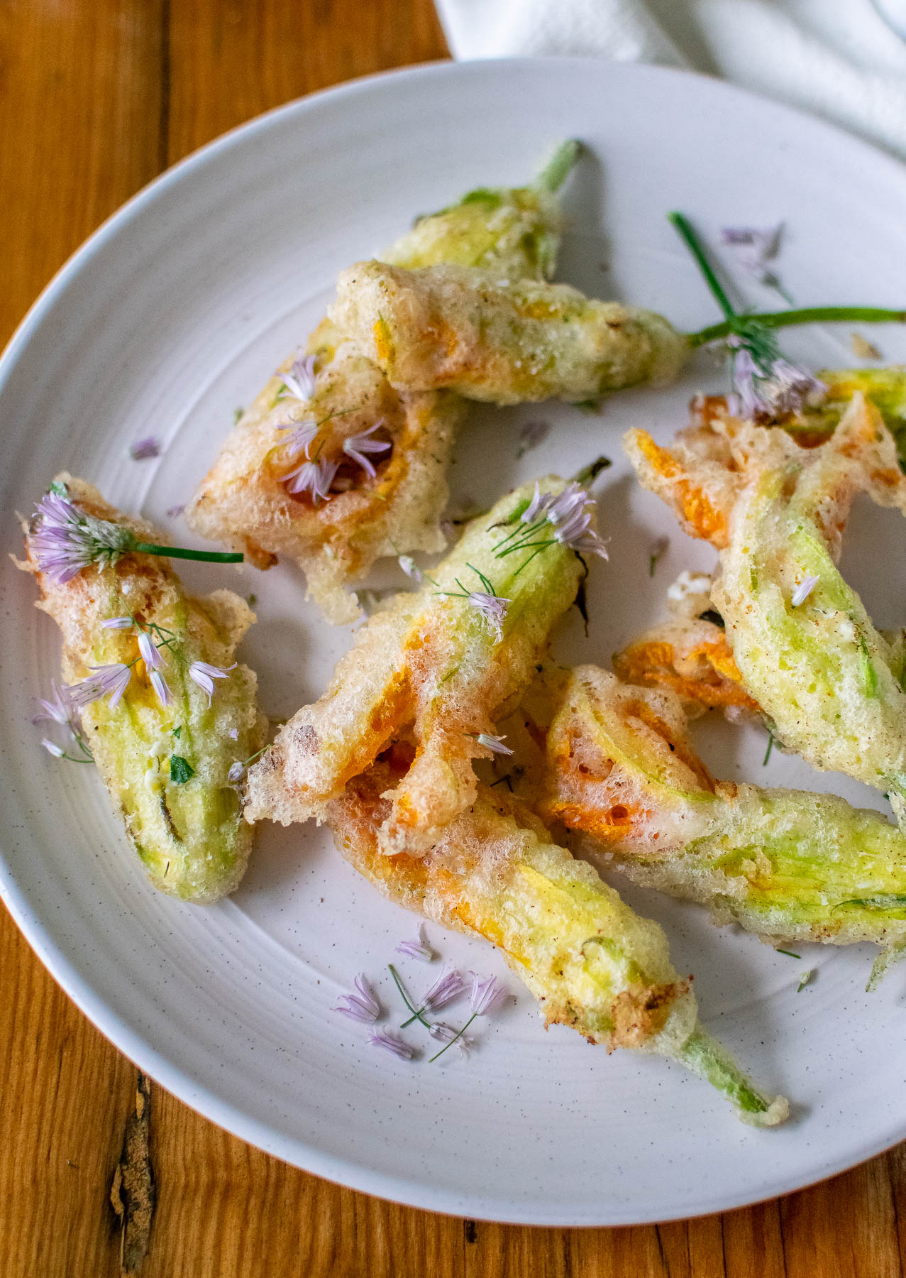 Ricotta Stuffed Zucchini Flowers | Carolyn's Cooking