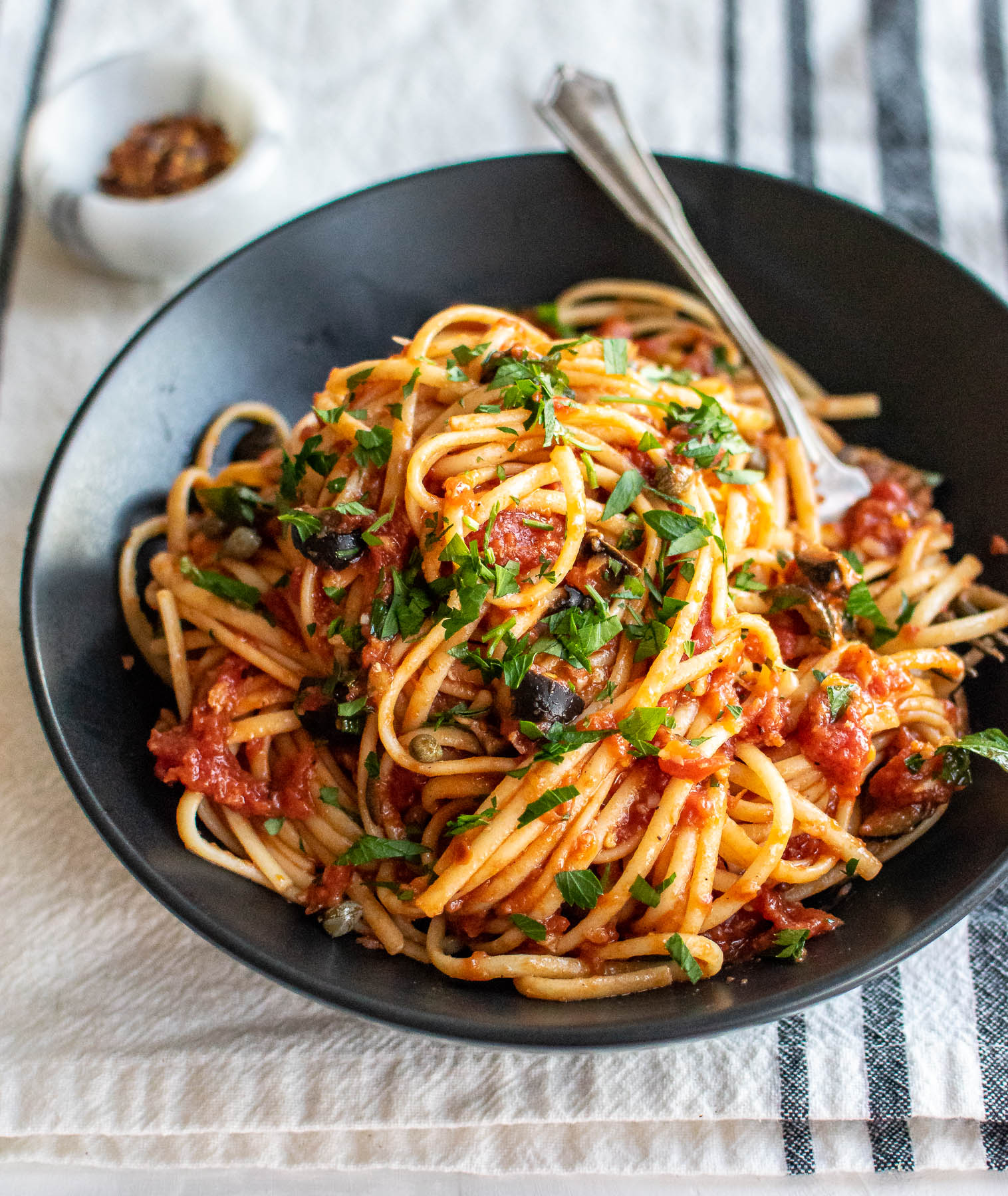 Linguine alla Puttanesca | Carolyn&amp;#39;s Cooking