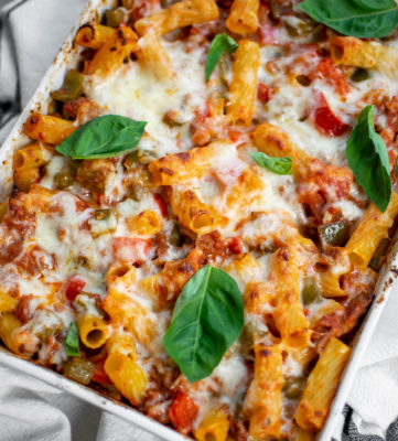 Sausage and Pepper Pasta Bake | Carolyn's Cooking