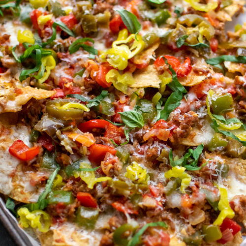 Italian Sausage and Pepper Nachos | Carolyn's Cooking