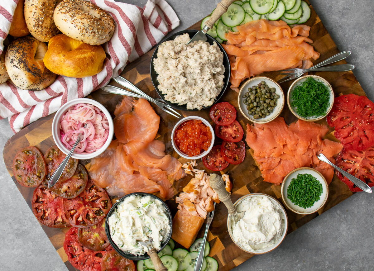 Smoked Fish Bagel Board.