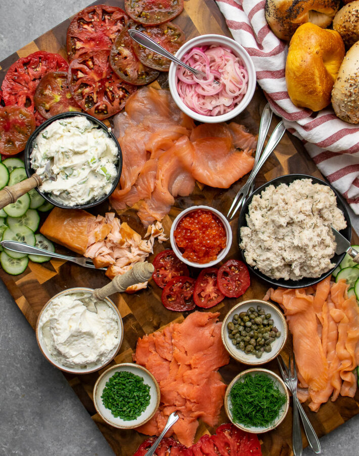 Smoked Fish Bagel Board.