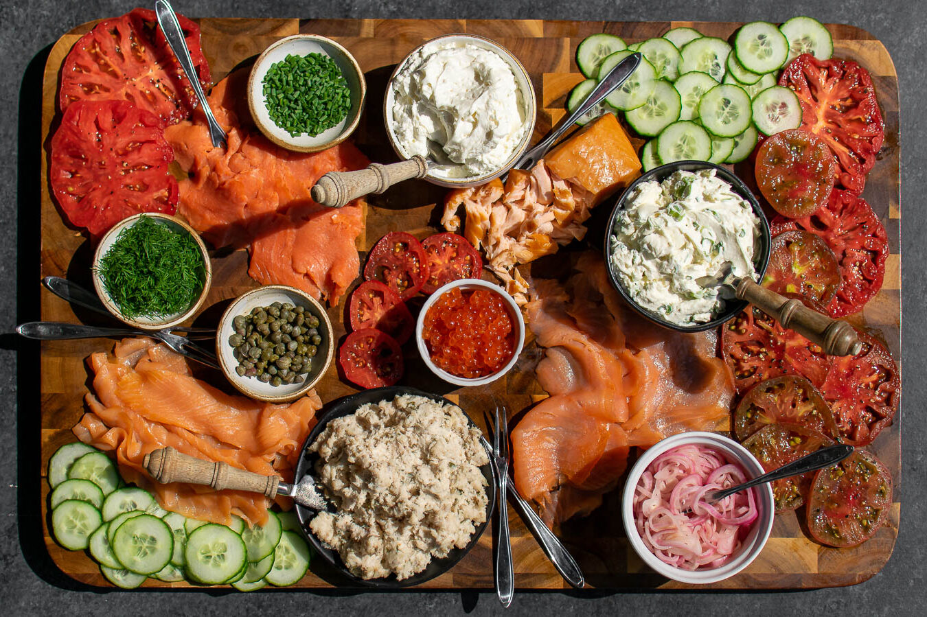 Smoked Fish Bagel Board