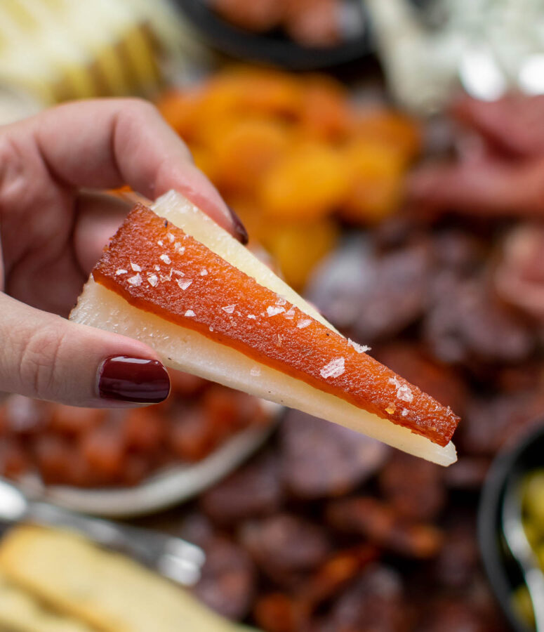 Manchego with quince paste.